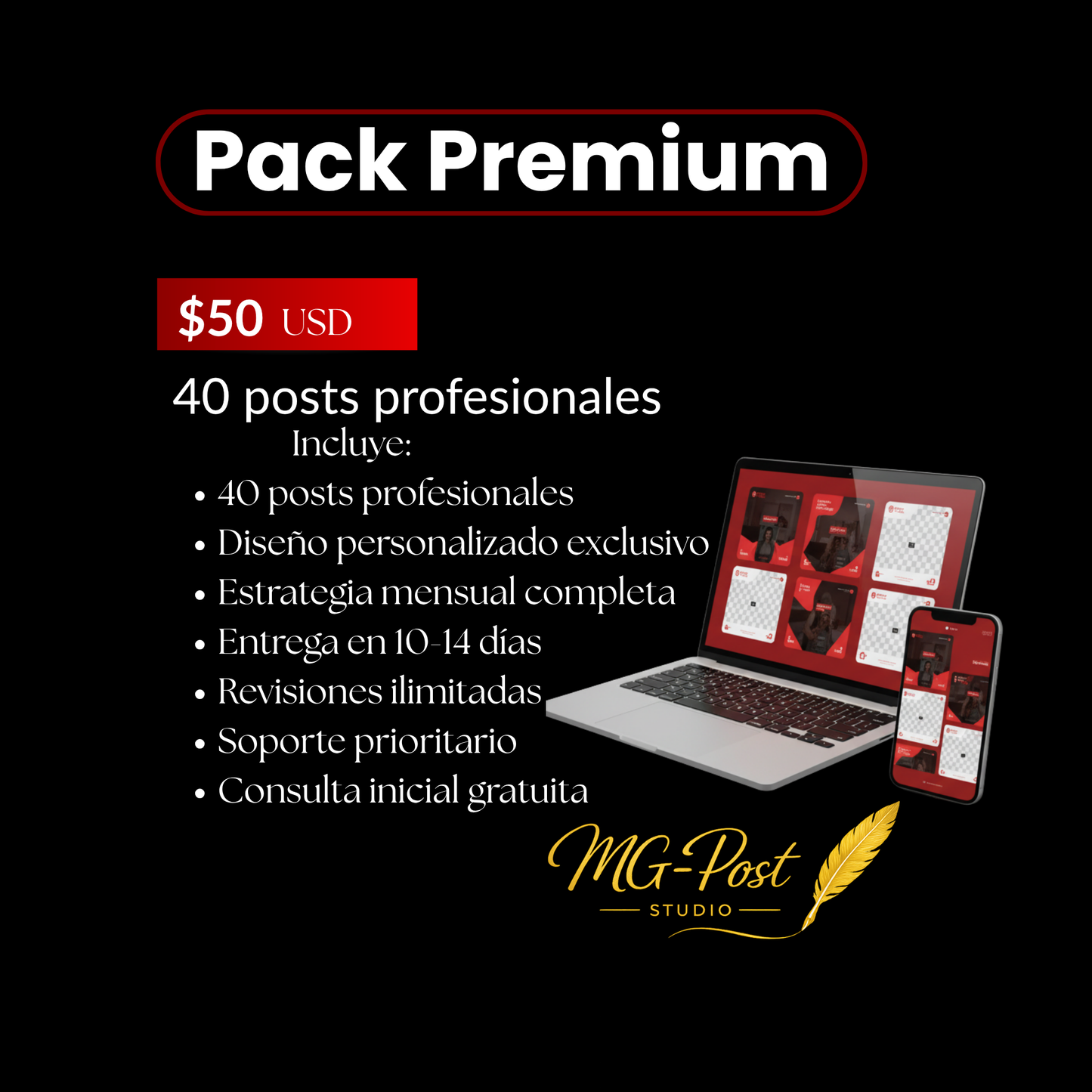 Pack Premium – 40 Posts Profesionales para Redes Sociales
